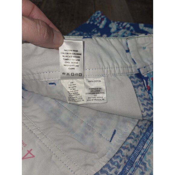 Lilly Pulitzer  Callahan Shorts Sz 4 Brewster Blue Good Reef Starfish B13 - Picture 10 of 12